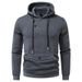 Men's Clothing Zip-Up Hoodie – Vintage Washed Polyester Pullover With Oversized Patch Pockets & Adjustable Hood (S-2XL) | British-Inspired Streetwear_viptrois.com