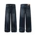 Men's Clothing Cat Whisker Distressed Jeans Men's Loose Straight Wide Leg Casual Pants Flared Pants Women_viptrois.com