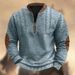 Men's Clothing 3D Digital Print Semi-Zip Knit Sweater Pullover - Lightweight Comfortable Casual Long Sleeve Top For Fall & Winter (Multiple Colors)_viptrois.com
