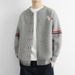 Men's Jacquard Knit Cardigan – Trendy Oversized Button-Up Sweater (M-XXXXL) | Streetwear & Casual_viptrois.com