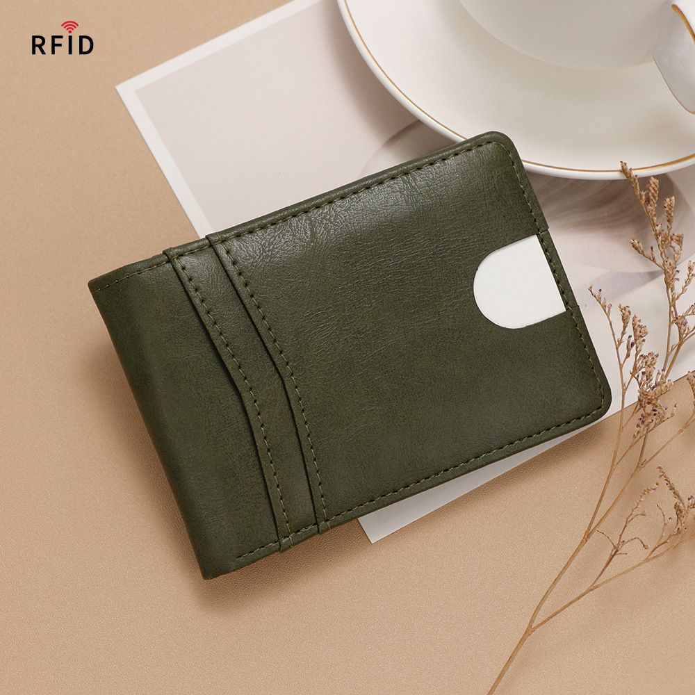 Wallet Card Cases Men's Dollar Card Holder Rfid Coin Purse Source Money Clip Wallet Retro Fashion Clip_viptrois.com