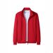 Men's Long-sleeved Large-size Casual Loose Zipper Cardigan Stand-up Collar Cross-border Sports Tooling Sweater_viptrois.com