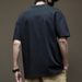Men's Clothing Black Heavy Short Sleeved T Shirt Men's Summer Printed Three Dimensional Loose Round Neck Top_viptrois.com