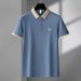 Men's Clothing Men's Short Sleeved Polo Shirt Summer Light Luxury Business Casual Tops Embroidered Lapel Middle_viptrois.com