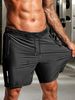 Men's Breathable Quick-Dry Sports Shorts - Lightweight Nylon Athletic Shorts For Summer, Comfortable & Stretchy, Loose Fit Casual Workout Shorts_viptrois.com