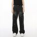Men's Clothing 2025 Autumn New Products Street Fashion Graffiti Splicing Design Straight Loose Jeans_viptrois.com