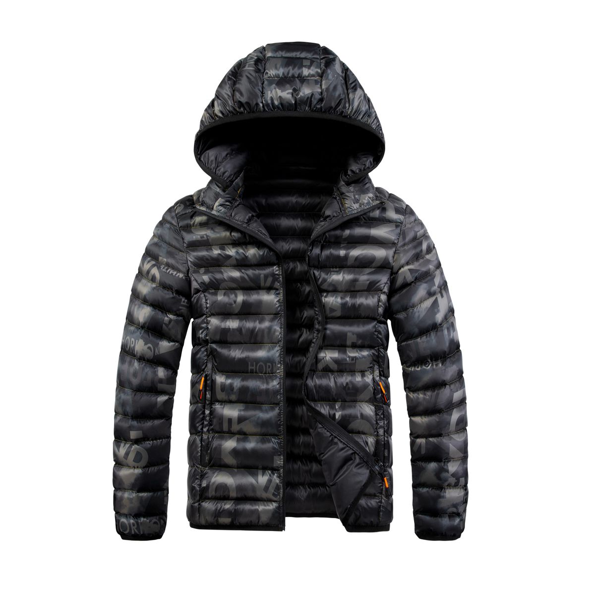 Men's Clothing Slim Fit Letter Bone Cotton Jacket With Hood Lightweight Winter Coat For Outdoor Sports (Grey, Blue, Army Green, Black) - Sizes M-4XL_viptrois.com