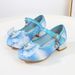 Girls' high heels children's rainbow princess shoes Spring and Autumn new little girl single shoes medium and big children's crystal shoes leather sho_viptrois.com