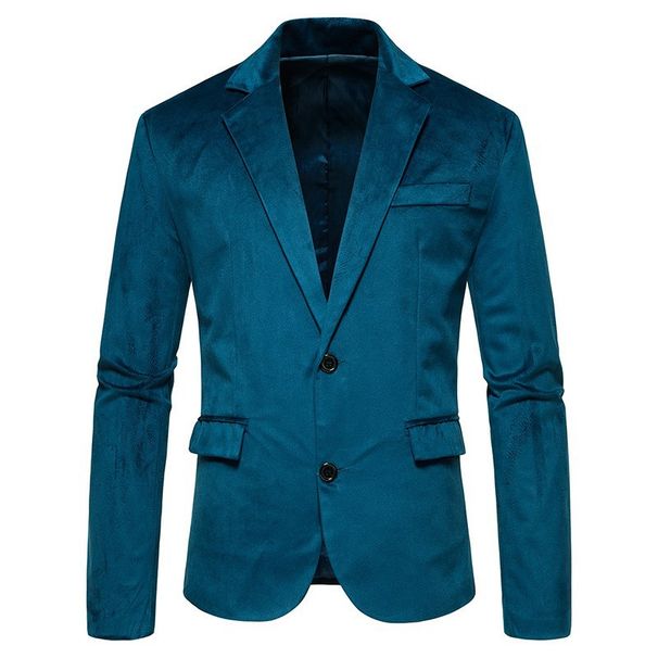 CT 23 Spring New Men's V-neck Two-button Blazer Casual Slim Fit Solid Color Suit_viptrois.com