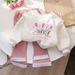 Kids Clothing lace sweater for girls Internet celebrity trendy printed long sleeved top suit_viptrois.com