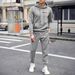 Men's Clothing Men's Knit Hoodie & Joggers Set - Printed Winter Casual Tracksuit_viptrois.com