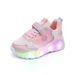New Spring And Autumn Children's Sports Shoes Mesh Love LED Luminous Children's Shoes 1 6 Years Old Girls Sports Casual Shoes_viptrois.com