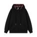 Varsity Plaid Zip-Up Hoodie – Oversized Unisex Jacket With Contrast Panels & Retro College Aesthetic (S-XXXL, Drop Shoulder)_viptrois.com