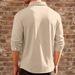 Men's Clothing European And AmericanKnitted Flower Single Breasted Casual Sports Business Jacket Men's Lapel Long Sleeved Shirt_viptrois.com