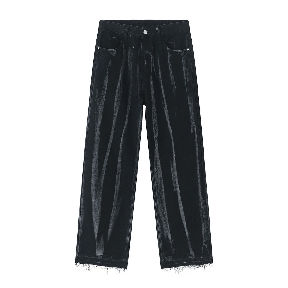 EF JEANS | 2023 Summer New Product Personalized Niche Tie-dye Striped Loose Straight Floor Mopping Jeans For Men And Women_viptrois.com