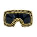 Oversized Square Rivet Sunglasses Men's Personality Punk Party Sunglasses Women's Fashion Integrated Goggles Mask Cross Border_viptrois.com