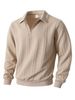 Men's Jacquard Knit Zip-Up Sweatshirt – Stand Collar Pullover For Autumn & Winter (Slim Fit, 280GSM, S-XXXL)_viptrois.com