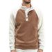 Men's Casual Stand Collar Sweatshirt Jacket – 4-Button Pullover, Lightweight & Breathable (S-XXL, Multiple Color Options)_viptrois.com