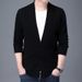 Men's Knit Cardigan Sweater - Slim Fit V-Neck Long Sleeve Pullover For Casual Wear (Gray, Black, Burgundy, Camel)_viptrois.com