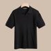 Men's Oversized Breathable Polo Shirt V-Neck Knit Business Casual T-Shirt Cable Stitch S-2XL Fit Stretch Polyester Big Tall_viptrois.com