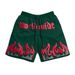 Men's Clothing Gothic Style Flame Print Men's High Street Shorts Summer Trendy Loose Casual Versatile Athletic Bottoms_viptrois.com