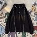 Men's Hip Hop Hooded Sweatshirt With Dual Metal Zippers, Oversized Streetwear Pullover For Casual Fashion_viptrois.com