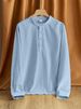 Monochrome Man- 2025 Foreign Trade Loose Linen Solid Color Long Sleeve Stand Collar Men's Casual Shirt_viptrois.com