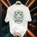 Men's Clothing Summer New Round Neck Cartoon Print Short Sleeved T Shirt For Men And Women Couples Simple Street Fashion Short Sleeves_viptrois.com