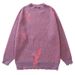 Men's Clothing Knit Sweater – Oversized Streetwear Pullover With Artistic Ripped Details (Burgundy, Sage Green, Light Gray) | Soft Deer Fleece Fabric_viptrois.com