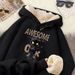 Lamb Wool Hooded Sweater Men's Autumn And Winter Trendy Brand Large Size Versatile Hoodie Loose Fleece Thickened Coat_viptrois.com