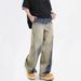 Men's Clothing High Street Gradient Color Scimitar Jeans For Men And Women, Neutral Loose Straight Wide Leg Casual Pants, Niche Lazy Style_viptrois.com