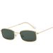 Square Small Metal Thin Frame Sunglasses Women's Colorful Ocean Film Glasses_viptrois.com