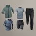 Men's Clothing quick drying clothes morning jogging cycling clothes jacket spring outdoor fitness leisure five piece suit_viptrois.com