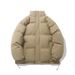 Men's Oversized Quilted Jacket – Winter-Ready Polyester Fill, Stand Collar, 11 Colors (Black/Camel/Charcoal)_viptrois.com