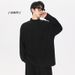 Men's Thermal Fleece Sweater - Soft High Neck Pullover For Winter & Fall, Lightweight Warm Base Layer, Casual Loose Fit Turtleneck Top_viptrois.com
