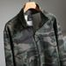 Spring And Autumn Cardigan Camouflage Hoodie Men's Loose Casual Stand Up Collar Zipper Jacket_viptrois.com