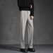 Men's Summer Thin Straight Long Trousers Ice Silk Dress High Waist Commuting Casual Suit Wide Leg Loose Fit_viptrois.com