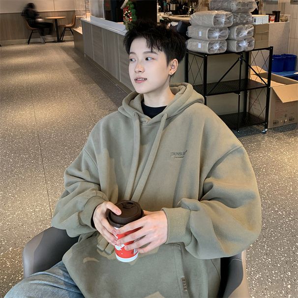 Hooded Sweater Men's 2025 New Spring And Autumn Top Japanese Trendy Brand Boys Loose Hoodie Jacket_viptrois.com