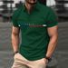 Men's Clothing Short-Sleeved Polo Shirt Digital 3D Printed Striped Color Block Button-Up Summer_viptrois.com