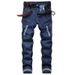 Men's Clothing Fashionable All Match Loose Jeans Men's Multi Pocket Decoration Men's Jeans_viptrois.com