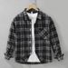 Checkered Fresh Long Sleeved Shirt For Men, Fashionable And Versatile, Artistic And Casual Loose Top_viptrois.com