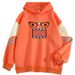 American Style Color Block Sweatshirt For Men, Loose Fit, Niche Monster Print Pullover, Cool And Stylish Outerwear_viptrois.com