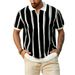 Unbeatable Quality Men's Summer Short Sleeved Polo Shirt Men's Korean Version Striped Zipper Knitted Lapel_viptrois.com