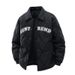 Men's Clothing Customized Single Breasted Lapel Cotton Coat For Men Winter Diamond Shaped Letter Embroidery Couple Style Loose Cotton Coat_viptrois.com