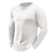 Pulse 2023 European And American Cross-Border Waffle Autumn Winter Men's Casual Round Neck Long Sleeve_viptrois.com