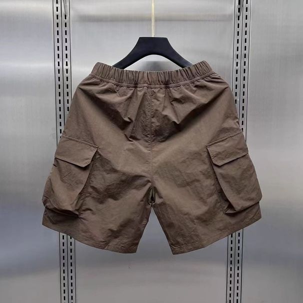 Men's Clothing Men's Summer Thin Casual Workwear Shorts Quick Drying Loose Fit Breathable Outerwear With Pocket Zipper_viptrois.com