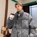 Pu Leather Cotton-padded Clothes Men's Winter Metal Aircraft Buckle American Cotton-padded Clothes Jacket Thickened Warm Loose Bread Clothes Cotton-pa_viptrois.com