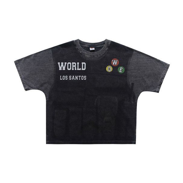 American-style Washed Distressed Short Bulletproof Vest With Full-print Oversized Design And One-piece Shoulder_viptrois.com