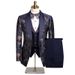 Men's Clothing Jacquard Three Piece Suit_viptrois.com