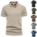 Summer New Men's Turn-down Collar European And American Sports Twill Polo Shirt Fashion Casual Solid Color Short Sleeve_viptrois.com